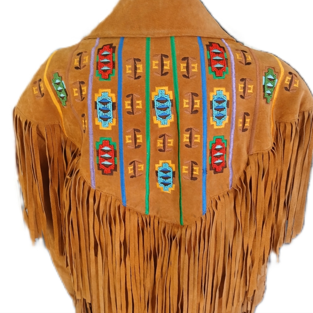 Vintage Lew Magram Western Button-Up beaded fringe jacket (Unisex XL) - Picture 5 of 16